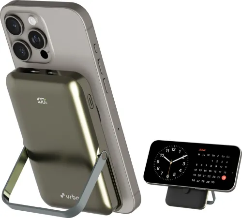 Image of URBN 10000 mAh Power Bank (Gun Metal, Lithium Polymer, for Mobile, Smartwatch)