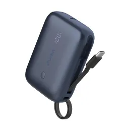 URBN 10000 mAh 35W Super Fast Charging Power Bank with Built-in USB-C Cable| Triple Output | Two Way Fast Charge | Made 