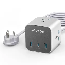 URBN 6-in-1 Qube Core Power Strip