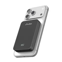 URBN Slate Qi2 MagSafe Power Bank 10000mAh | 15W Magnetic Wireless Charging | 20W USB-C PD Fast Charging | LED Display |