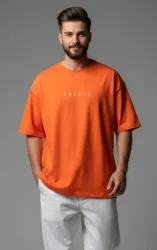 UrGear Graphic Print Men Orange T-Shirt