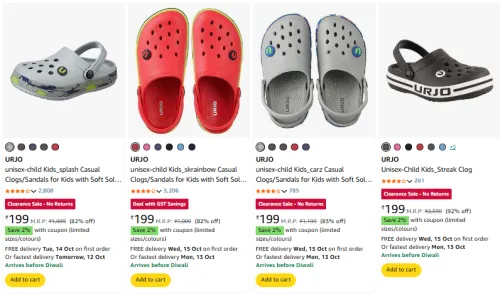 Image of Urjo Clogs starting @ ₹199 