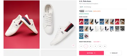 Image of U.S. Polo Assn. Men Colourblocked Sneakers