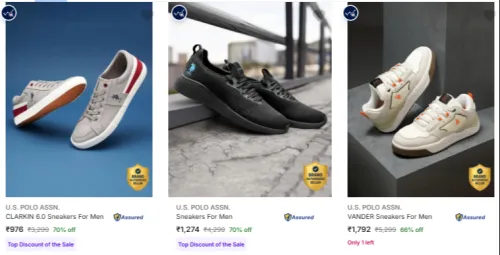 Image of U.S. POLO ASSN. Men’s Casual Shoes at minimum 66% Discount