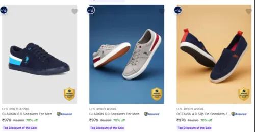 Image of U.S. POLO ASSN. Men’s Casual Shoes at minimum 70% Discount