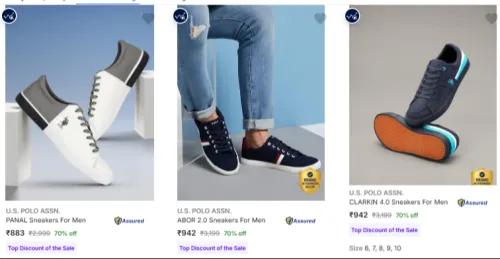 Image of U.S. POLO ASSN. Men’s Casual Shoes at minimum 66% Discount