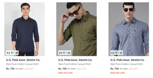 Image of U.s Polo Assn Mens Shirt Upto 64% Off