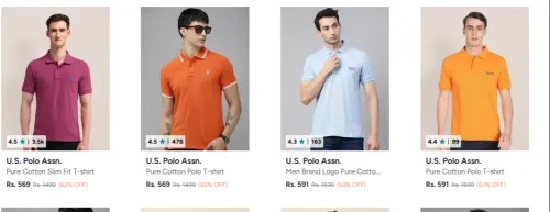 Image of Us Polo Assn Tshirts Men at minimum 63% Discount
