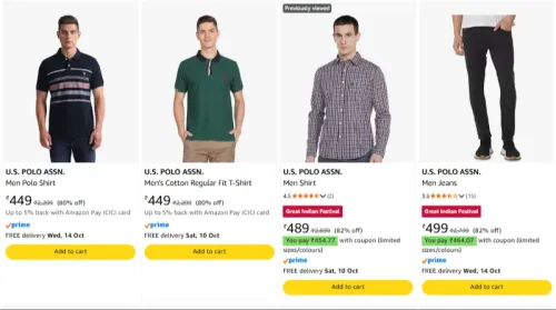 Image of U.S. POLO ASSN. Clothing & Accessories upto 82% Discount