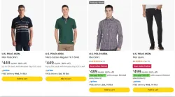 U.S. POLO ASSN. Clothing & Accessories upto 82% Discount