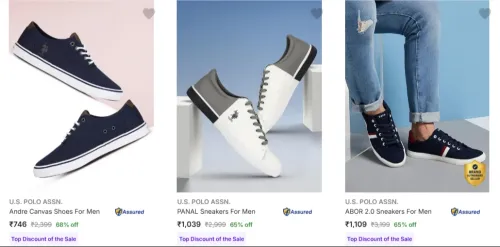 Image of U.S. POLO ASSN. Men’s Casual Shoes at minimum 60% Discount
