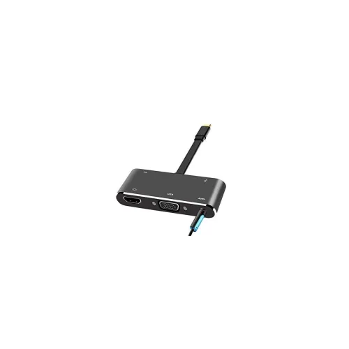 Image of USB C HDMI VGA Hub USB-C Type-c to HDMI 3840x2160 4K 15 Pin VGA Port 