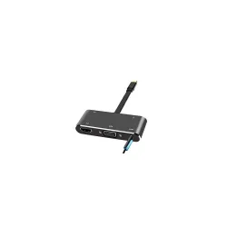 USB C HDMI VGA Hub, USB-C Type-c to HDMI 3840x2160 4K 15 Pin VGA Port USB3.0 USB C PD Audio 3.5mm Docking Cable Adapter (Black) (A0205)