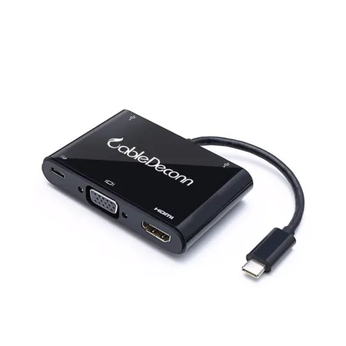 Image of USB C Hub Type C HDMI VGA Display Adapter Cable