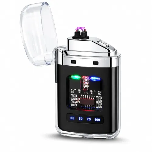 Image of USB Rechargeable Dual Arc Lighter with LED Display