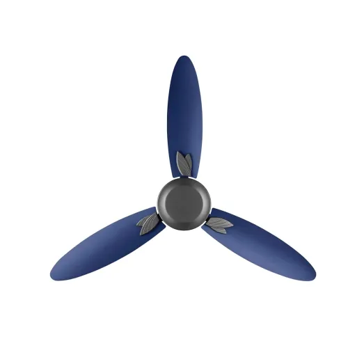 Image of USHA Bloom Magnolia 1250mm|BEE Star Rated | Goodbye Dust Ceiling Fan | 2 Year Warranty | (Sparkle Grey & Blue) Pack of 1