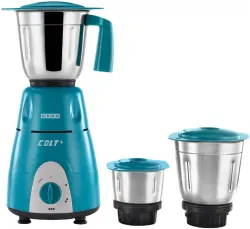 USHA Colt Plus 750W Mixer Grinder (3 Jars, Multicolor)