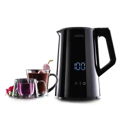 Usha ICHEF Programmable Kettle 2000 Watt| 1.5L | Digital LED Display & Touch control | Double wall for protection from hot exterior| 4 Pre-set modes| Safety with auto cut off | 2 Years Warra...