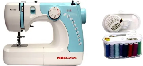 Image of USHA MARVELA BLUE WITH SEWING KIT Electric Sewing Machine 