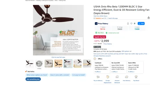 Image of USHA Onio Rho Beta 1200MM Ceiling Fan