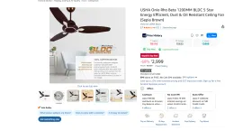 USHA Onio Rho Beta 1200MM Ceiling Fan