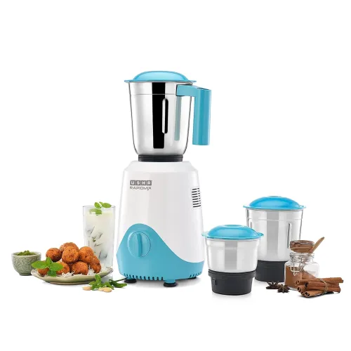 Image of USHA Rapidmix 500-Watt Copper Motor Mixer Grinder With 3 Jars And 2 Years