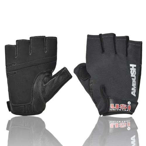 Image of USI UNIVERSAL 733A Ambush Fitness Gym Gloves, Workout Powerlifting Gloves, Leather Polyester, Elastane Neoprene, Foam Co