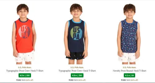 Image of U.S. Polo Assn. boys T shirt Starting @ ₹182