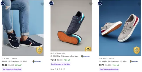 Image of U.S. POLO ASSN. Men's Sneakers Upto 70% Discount