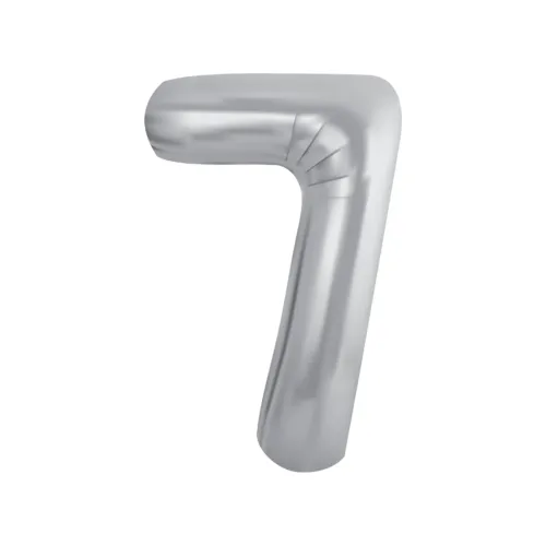 Image of UST PARTY 16-Inch Silver Number 7 Foil Balloon