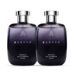 Ustraa Barood Eau De Parfume For Men - 100 ml x 2 - Set of 2 Perfumes | with Warm, smokey, sweet and musky scents. Luxur