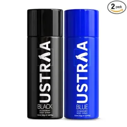 Ustraa Black Blue Deodorant Body Spray Duo 150ml, po2