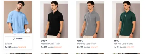 Image of UTCV Men's T-shirt Upto 90% OFF
