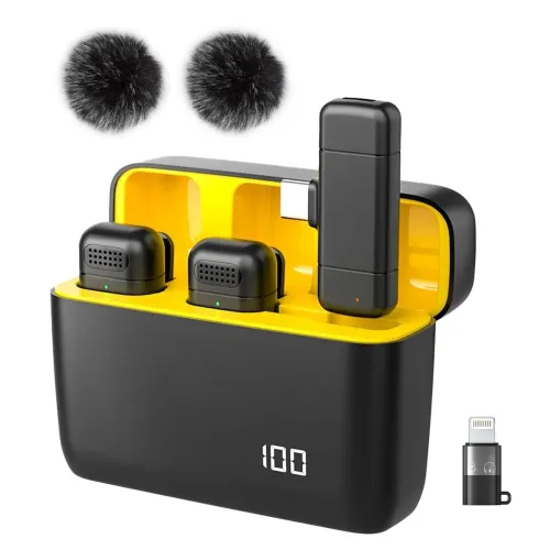 Image of UTECTION by VOOK Wireless Mic with Noise Cancellation Clip-On Collar Mic for iPhone & Android 