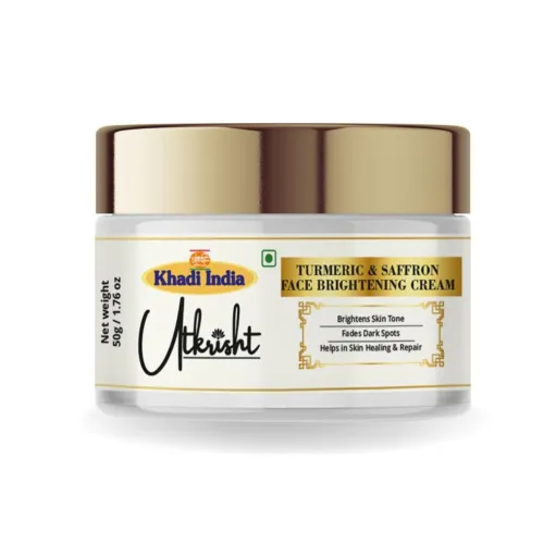Image of Utkrisht Khadi Turmeric & Saffron Face Brightening Cream – 50g