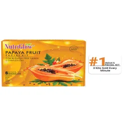 utriGlow Papaya Fruit Facial Kit For Glowing Skin - Tan Removal - Blemish Free