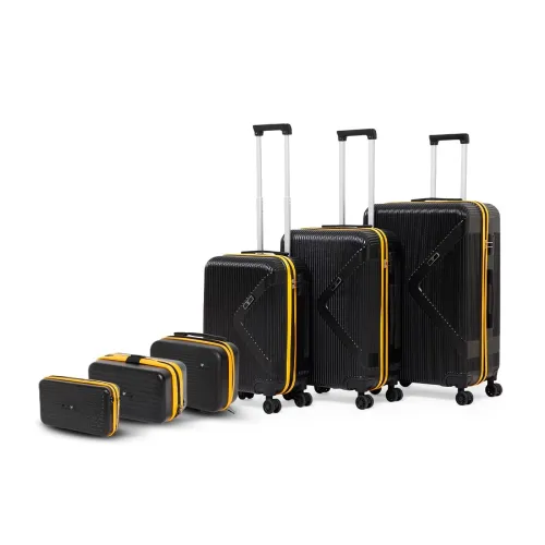 Image of V by Verage Brampton Family Pack Set of 6 Pcs | Set of 3 Trolley Bag (20\'/24\'/28\')| Set of 3 Vanity Cases