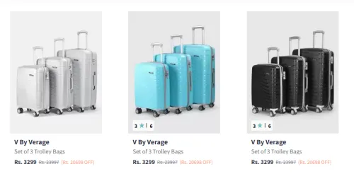 Image of V By Verage Trolley Bag At Minimum 86% Discount