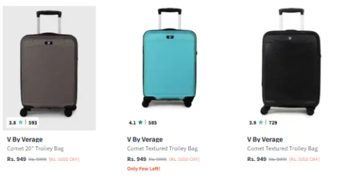 Image of V By Verage Trolley Bags Starting @ ₹949