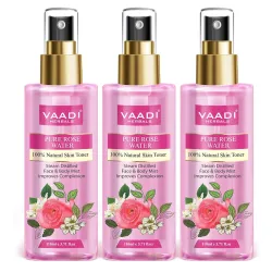 Vaadi Herbals Rose Water 250ml (Pack of 3)