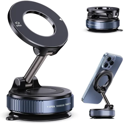 Image of Vacuum Magnetic Suction Phone Holder 360° | Ultra Strong 42kg Grip