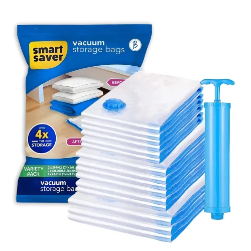 Image of Vacuum Storage Bags for Travel,Space Saver Compression Storage Bags for Packing