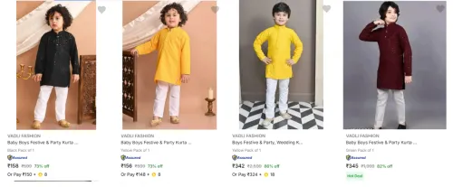 Image of Vadli Fashion Kids' Ethnic Sets upto 86% Discount | Starting at ₹158
