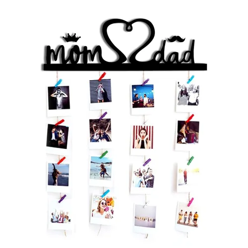 Image of VAH Black Wooden Photo Frame 