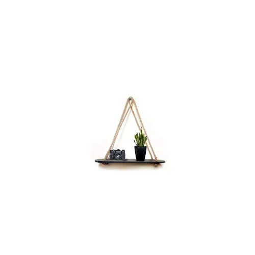 Image of VAH- Kya Bat Hai Hand Painted Black Wall Shelf