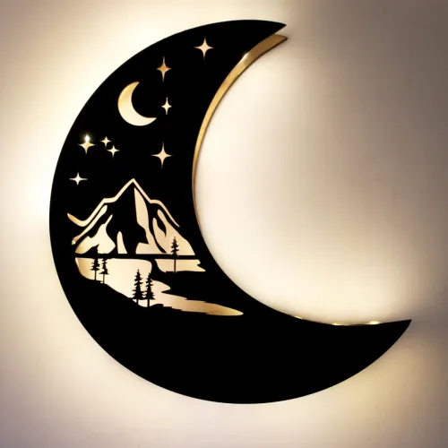 Image of VAH- Kya Bat Hai !! Floating Moon Wall Lamp for Nursery