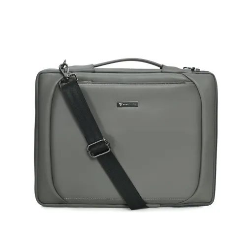 Image of Vaku Luxos® LA ROMANI 14 inch Laptop Bag Refined Premium Collection Leather Organizer Shoulder Sling Office Bag for Men 