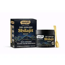 Vakupi Shilajit Gold Resin - 10g|500mg/Serving|20 Servings|with 24 Karat