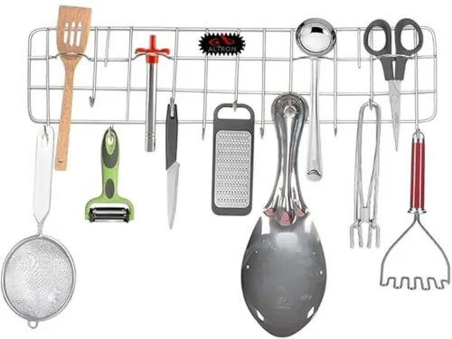 Image of Value Adds Stainless Steel Spoon Hanger – Silver (Pack of 1)