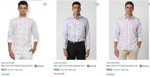 Image of Van Heusen Casual Men's Shirts Starting @ ₹631